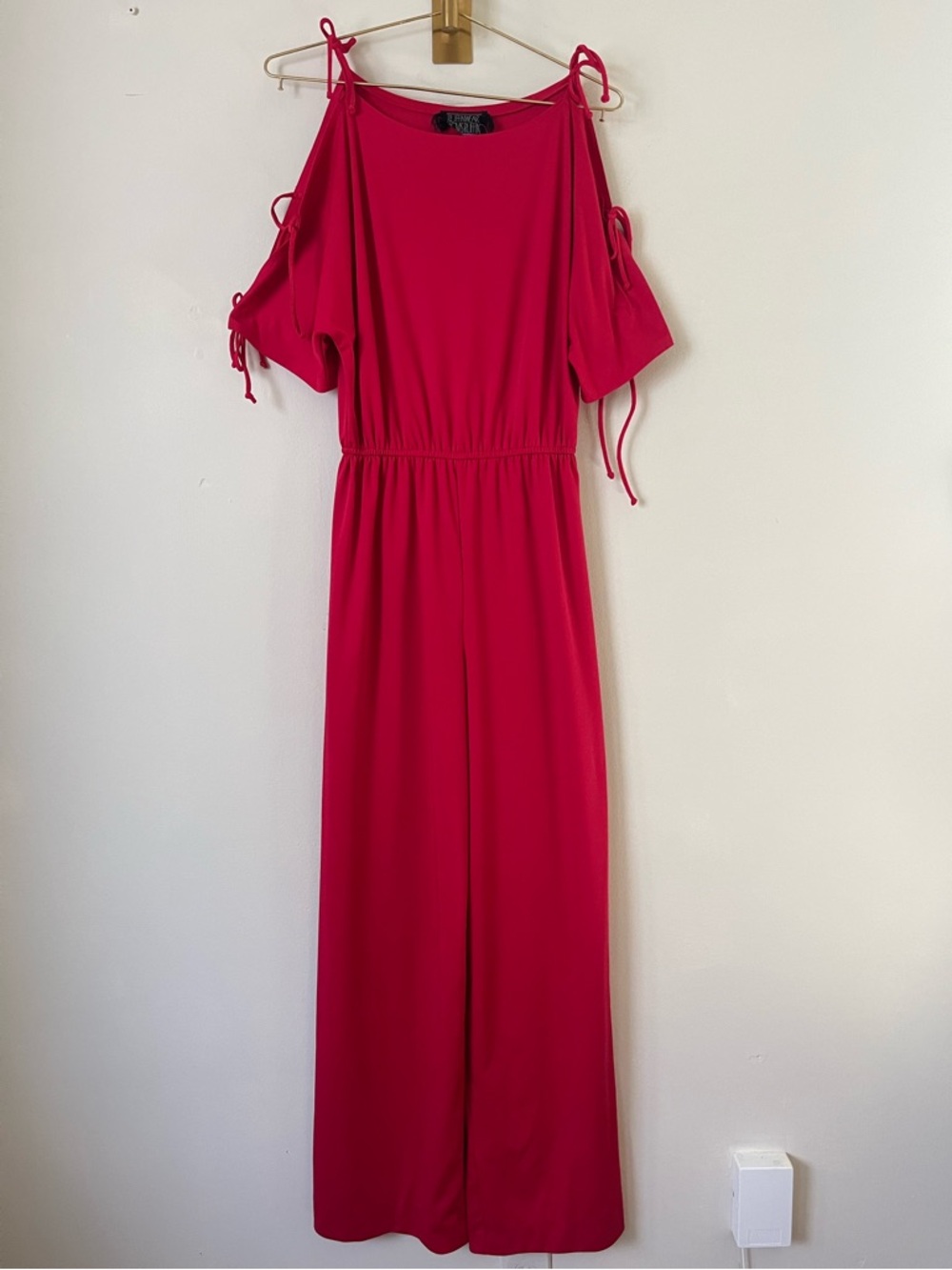 Wide-Leg red casual cocktail Jumpsuit size S (not size check measurements)